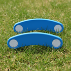 Curved archery foot position markers